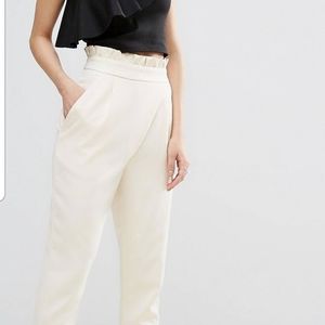 Boohoo wrap tie tailored pants